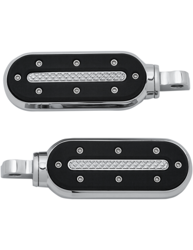 ESTRIBERAS HEAVY INDUSTRY CROMADO - NEGRO SATINADO ESTRIBERAS HEAVY INDUSTRY CROMADO - NEGRO SATINADO