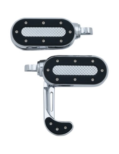 ESTRIBERAS SWITCHBLADE HEAVY INDUSTRY CROMADO - NEGRO SATINADO ESTRIBERAS SWITCHBLADE HEAVY INDUSTRY CROMADO - NEGRO SATINADO