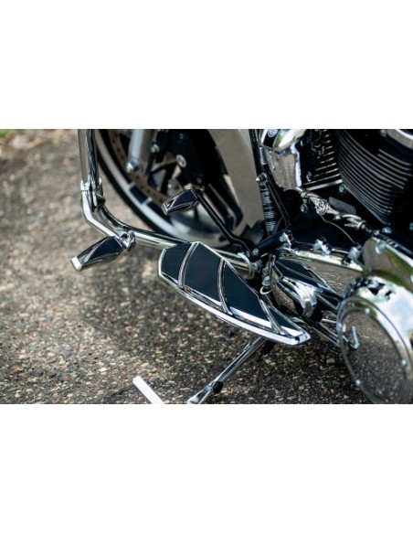 ESTRIBERAS PHANTOM CROMADO - NEGRO BRILLANTE