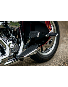 ESTRIBERAS HEX CROMADO - NEGRO SATINADO