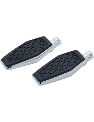 ESTRIBERAS HEX CROMADO - NEGRO SATINADO