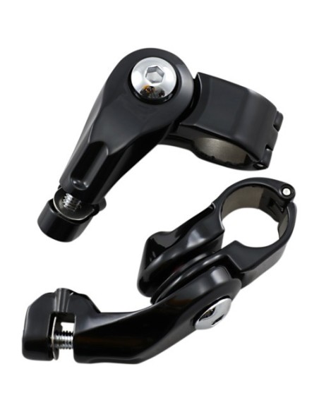 SOPORTES CORTOS SIN ESTRIBERAS CRUISE TOUR TECH NEGRO BRILLANTE ABRAZADERAS 32 MM KURYAKYN