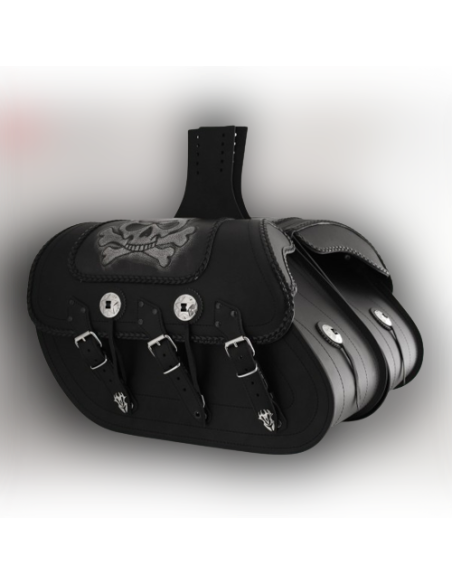 ALFORJAS SUPER-STAR RIGIDAS BASICAS TRENZADA CALAVERA TIBIAS UNIVERSAL