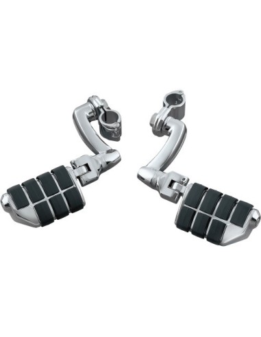 ESTRIBERAS HIGHWAY DUALLY DESPL LONGHORN CON ESTRIBERAS ISO Y ABRAZADERAS 25,4 MM CROM KURYAKYN