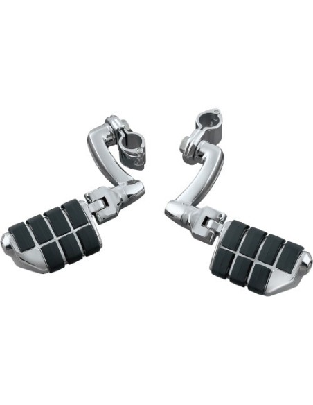 ESTRIBERAS HIGHWAY DUALLY DESPL LONGHORN CON ESTRIBERAS ISO Y ABRAZADERAS 25,4 MM CROM KURYAKYN