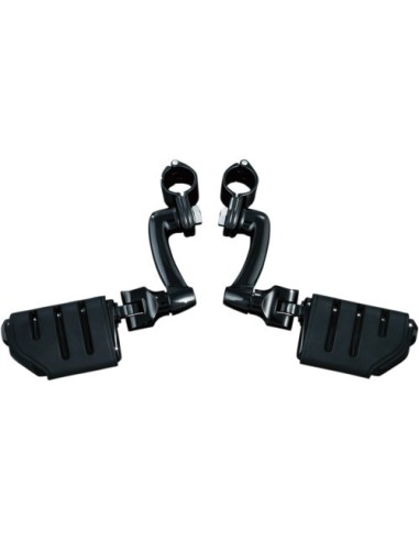 ESTRIBERAS HIGHWAY DUALLY DESPL LONGHORN CON ESTRIB TRIDENT Y ABRAZADERAS 32 MM NEG BRILLO KURYAKYN