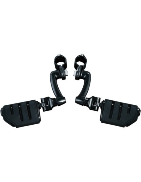 ESTRIBERAS HIGHWAY DUALLY DESPL LONGHORN CON ESTRIB TRIDENT Y ABRAZADERAS 32 MM NEG BRILLO KURYAKYN