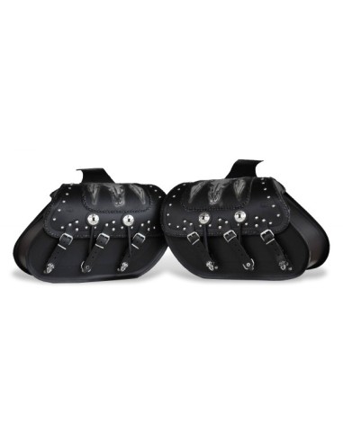 ALFORJAS RIGIDAS SUPER-STAR CLASICA CRANEO TORO TRENZADO