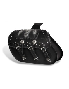 ALFORJAS RIGIDAS SUPER-STAR CLASICA CRANEO TORO TRENZADO