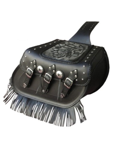 ALFORJAS SUPER-STAR RIGIDAS CLASICA GRAN JEFE TRENZADO Y FLECOS