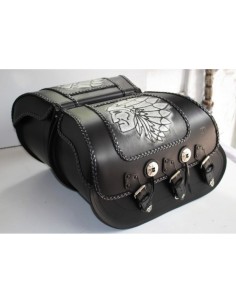 ALFORJAS SUPER-STAR RIGIDAS CLASICA JEFE INDIO TRENZADO