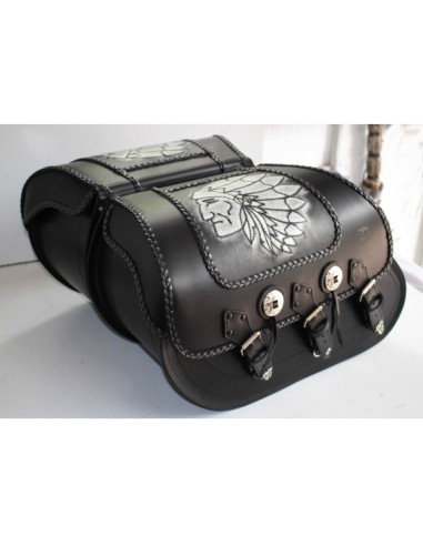 ALFORJAS SUPER-STAR RIGIDAS CLASICA JEFE INDIO TRENZADO