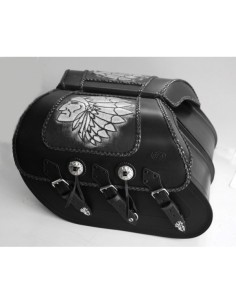 ALFORJAS SUPER-STAR RIGIDAS CLASICA JEFE INDIO TRENZADO