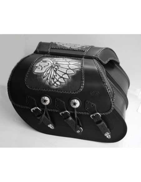 ALFORJAS SUPER-STAR RIGIDAS CLASICA JEFE INDIO TRENZADO