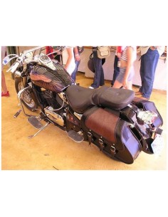 ALFORJAS PIEL STAR NEGRO COCO