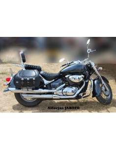 ALFORJAS RIGIDAS PIEL BASICA JABATO TRENZADO COCO