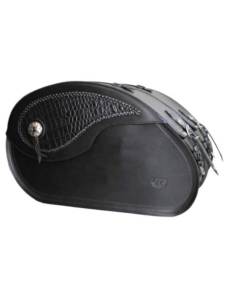 ALFORJAS PIEL RIGIDAS NAPOLEÓN BLACK DANDY