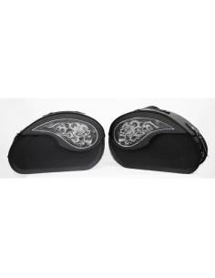 ALFORJAS PIEL RIGIDAS NAPOLEÓN CRANEO LLAMAS