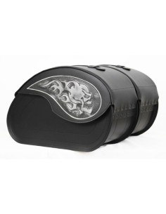 ALFORJAS PIEL RIGIDAS NAPOLEÓN CRANEO LLAMAS UNIVERSAL