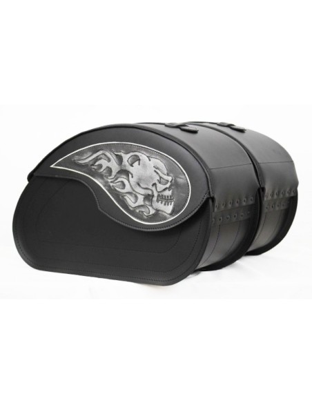 ALFORJAS PIEL RIGIDAS NAPOLEÓN CRANEO LLAMAS UNIVERSAL