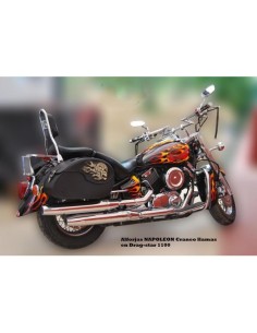 ALFORJAS PIEL RIGIDAS NAPOLEÓN CRANEO LLAMAS