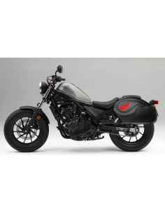 ALFORJAS PIEL RIGIDAS VENDETTA HONDA REBEL LOGO ALAS