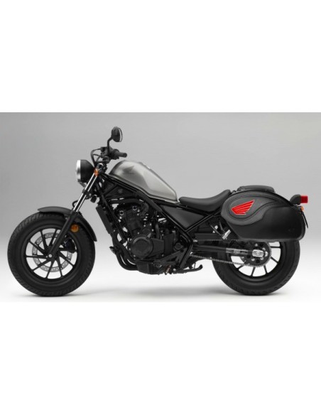 ALFORJAS PIEL RIGIDAS VENDETTA HONDA REBEL LOGO ALAS