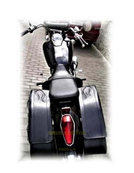 ALFORJAS RODAS RIGIDAS CELTIC BASICAS CABEZA DE TORO COGÑAC