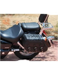 ALFORJAS PIEL IKARO TRENZADO GOTICO