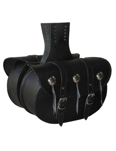 ALFORJAS PIEL KANSAS CON TRENZADOS UNIVERSAL