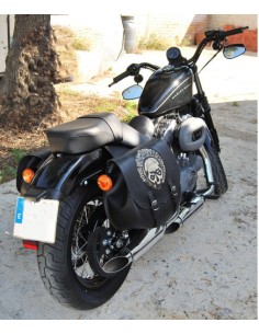 ALFORJAS PIEL SPARTA HD SKULL UNIVERSAL