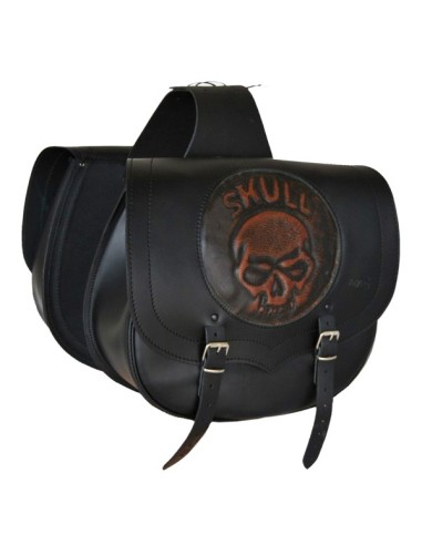 ALFORJAS PIEL SPARTA SKULL UNIVERSAL