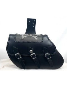 ALFORJAS PIEL IKARO TRENZADO CALAVERA