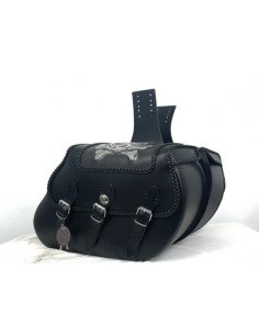 ALFORJAS PIEL IKARO TRENZADO CALAVERA