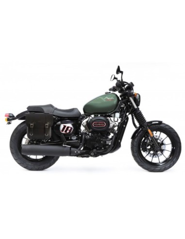 ALFORJA PIEL ADRIANO BASICA PARA HYOSUNG AQUILA GV 125 BOBBER