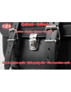 ALFORJA PIEL ADRIANO BASICA PARA HYOSUNG AQUILA GV 125 BOBBER