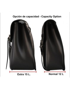 ALFORJA PIEL ADRIANO BASICA PARA HYOSUNG AQUILA GV 125 BOBBER