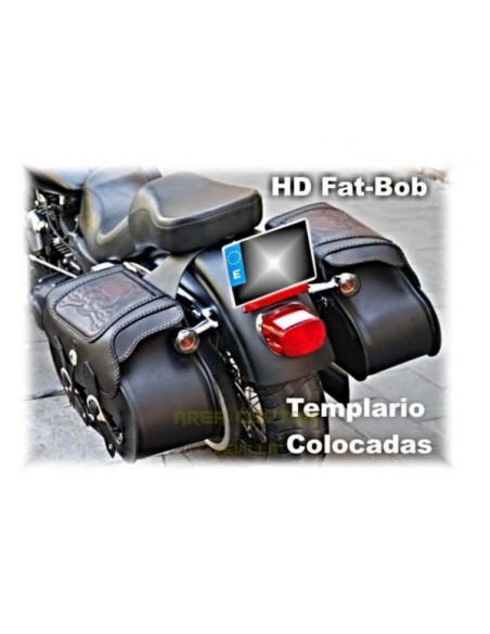ALFORJAS RÍGIDAS TEMPLARIO BASICAS TRENZ CALAVERA TIBIAS DYNA STREET-BOB H.D
