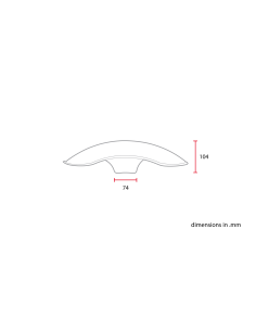 GUARDABARROS DELANTEROS UNIVERSALES NARANJA-ROJO 125 X 408 MM