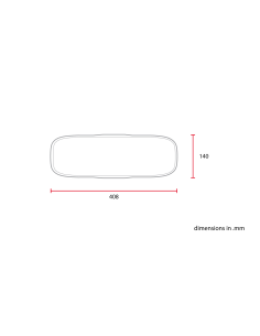 GUARDABARROS DELANTEROS UNIVERSALES NARANJA-BLANCO 140 X 408 MM