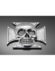 EMBLEMA CRUZ DE MALTA MOD. SKULL 75X65 MM.