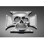 EMBLEMA CRUZ DE MALTA MOD. SKULL 75X65 MM.