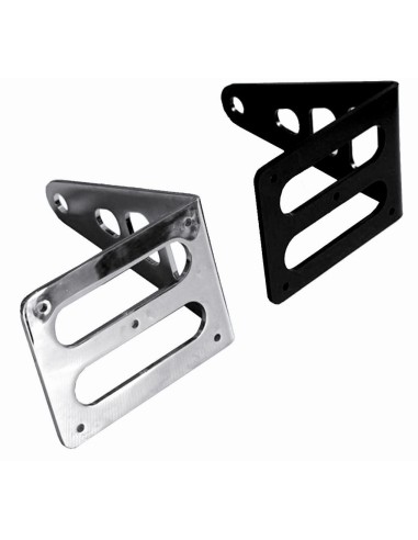 SOPORTE MATRICULA LATERAL CROMADO O NEGRO SOPORTE MATRICULA LATERAL CROMADO O NEGRO