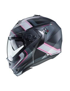 CASCO CABERG DUKE II MODULAR TOUR NEGRO MATE-ROSA-ANTRACITA-PLATA