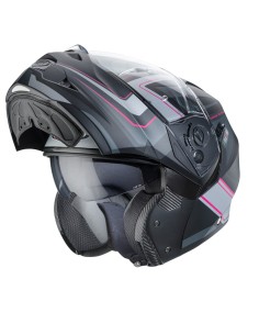 CASCO CABERG DUKE II MODULAR TOUR NEGRO MATE-ROSA-ANTRACITA-PLATA