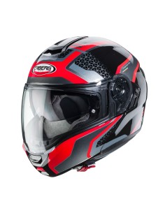 CASCO MODULAR CABERG LEVO SONAR NEGRO-ROJO-ANTRACITA-PLATA