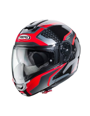 CASCO MODULAR CABERG LEVO SONAR NEGRO-ROJO-ANTRACITA-PLATA CASCO MODULAR CABERG LEVO SONAR NEGRO-ROJO-ANTRACITA-PLATA