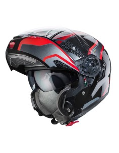 CASCO MODULAR CABERG LEVO SONAR NEGRO-ROJO-ANTRACITA-PLATA