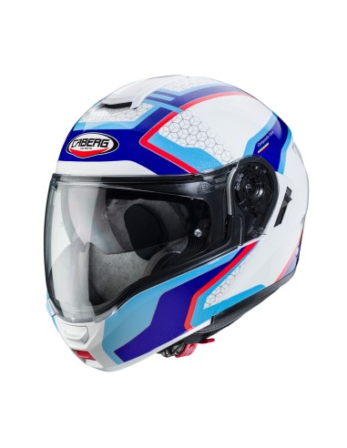 CASCO MODULAR CABERG LEVO SONAR BLANCO-AZUL-CELESTE-ROJO