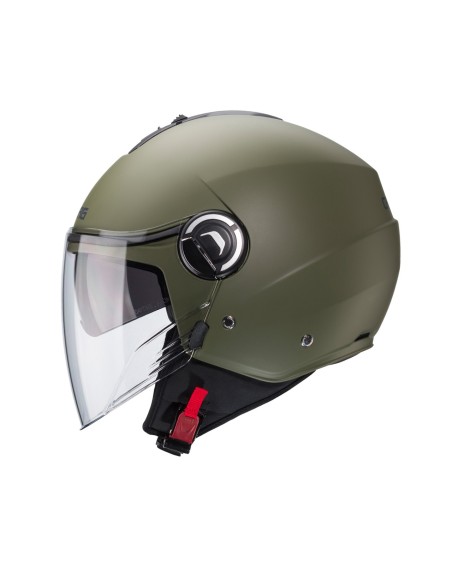 CASCO JET CABERG RIVIERA V4 VERDE MILITAR MATE